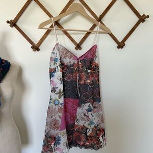 UO | Floral Patchwork Spaghetti Strap Dress